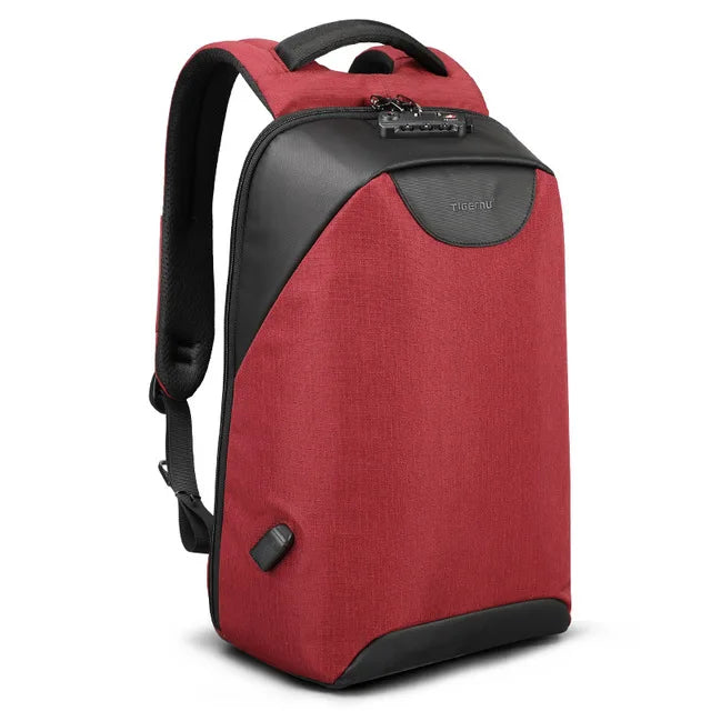Men's and Women's Anti-Theft Backpack with No-Key TSA Lock