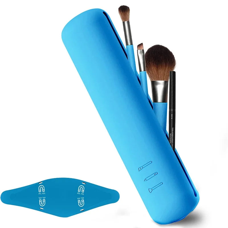 Magnetic Travel Makeup Brush Storage Bag Waterproof and Compact