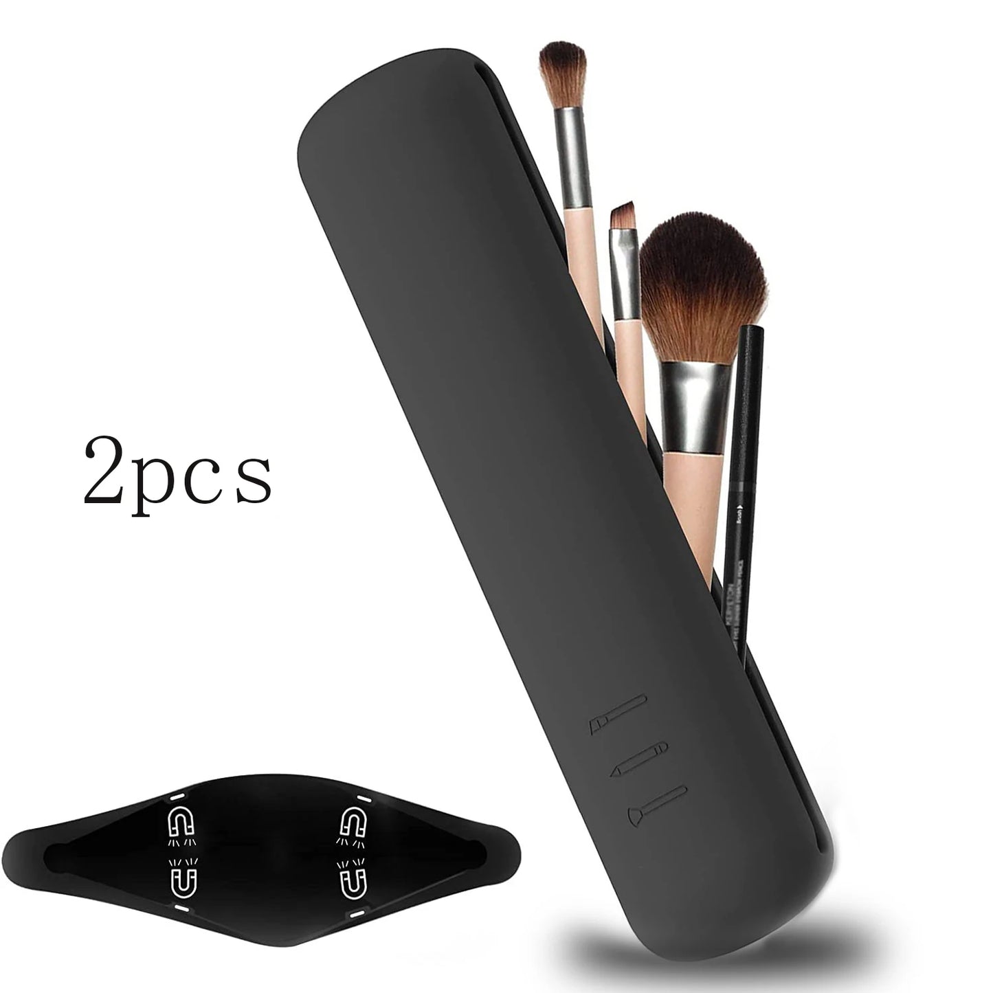 Magnetic Travel Makeup Brush Storage Bag Waterproof and Compact