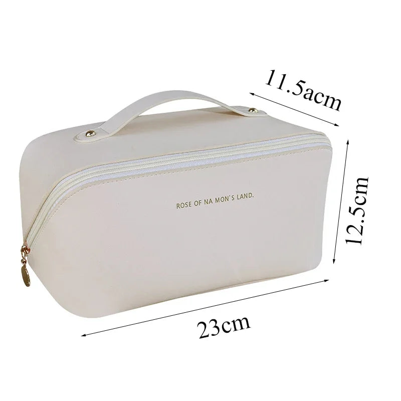 Luluhut Cosmetic Storage Bag PU Leather Waterproof Toiletry Organizer