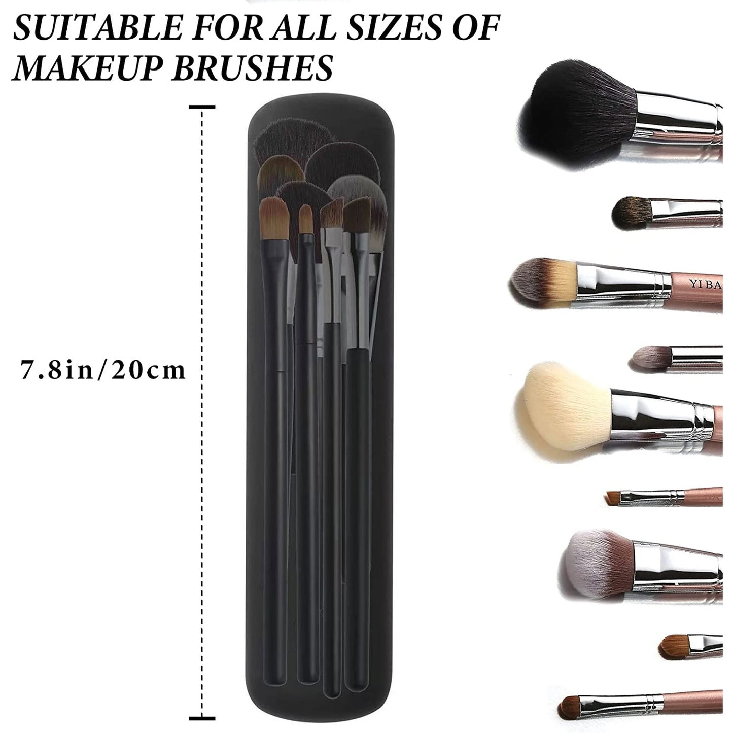 Magnetic Travel Makeup Brush Storage Bag Waterproof and Compact