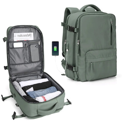 Women's Multifunctional Travel Backpack for Airplane and Luggage