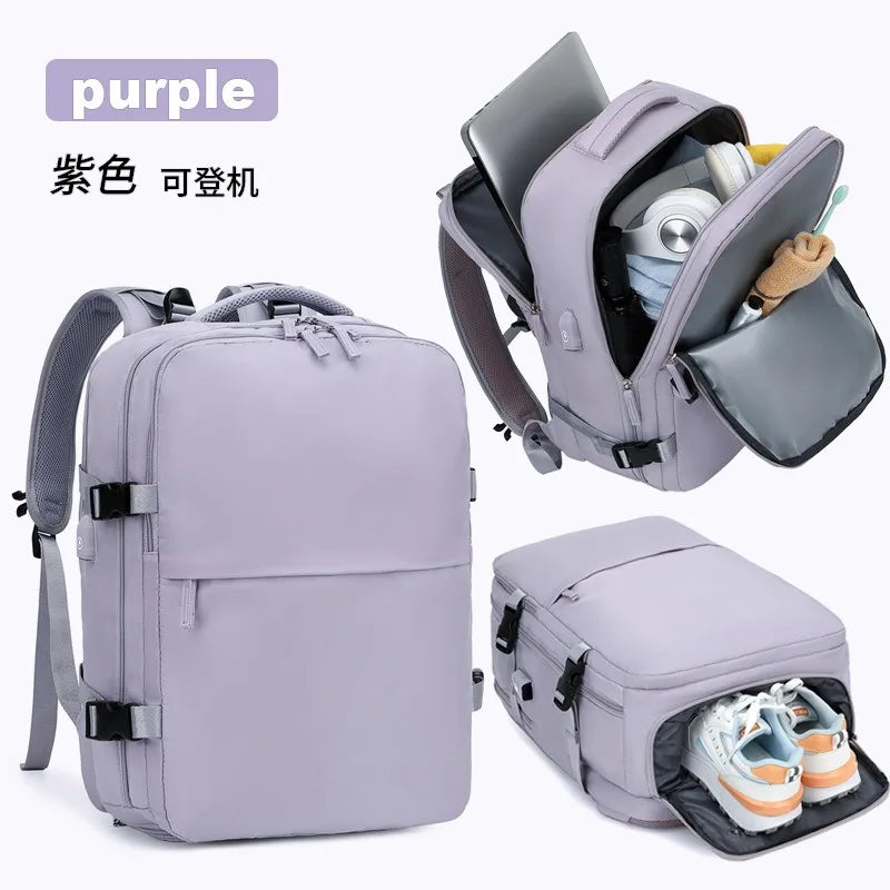 Women's Casual Waterproof Notebook Backpack for Work and Travel