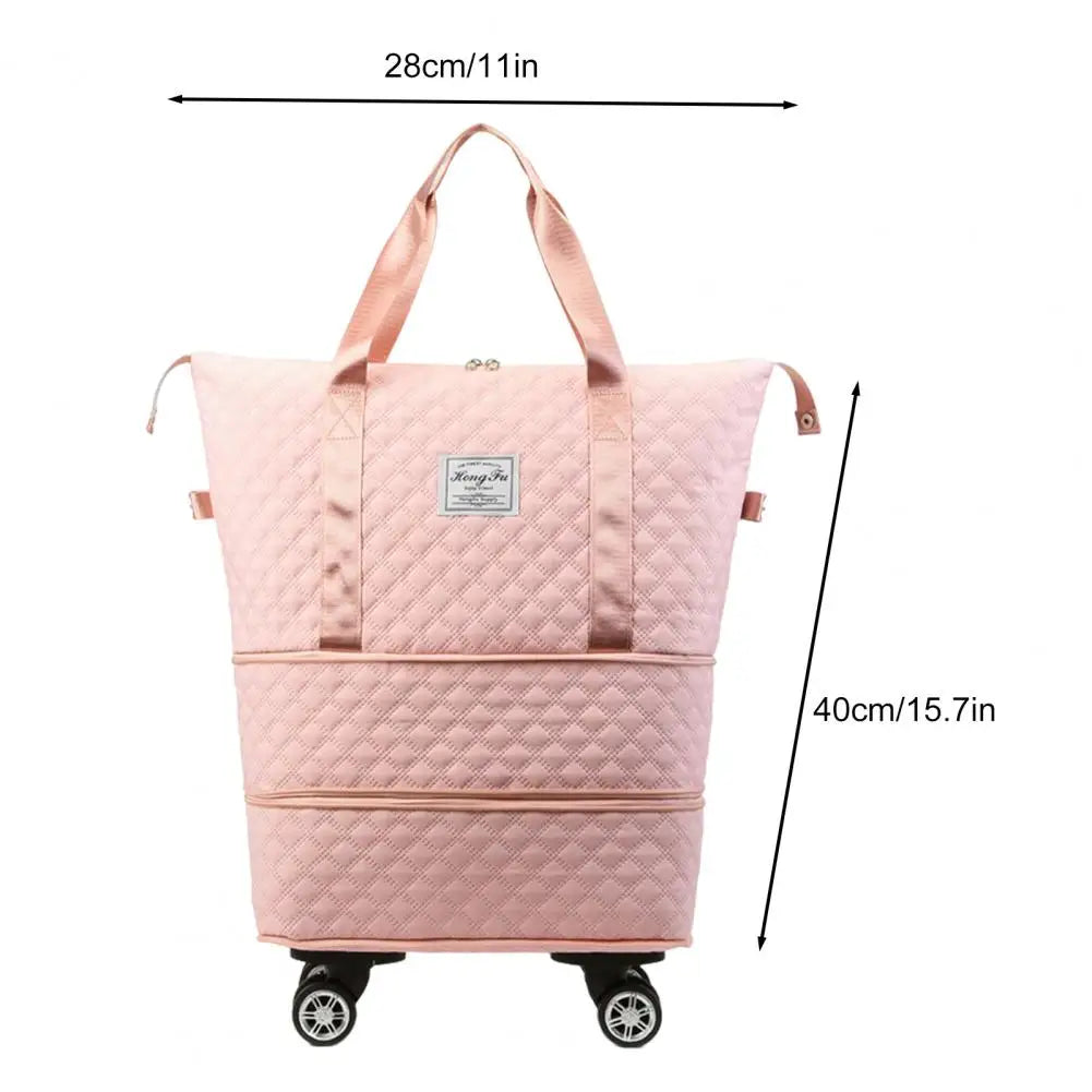 Expandable Foldable Duffel Bag Large Capacity Waterproof with Wheels