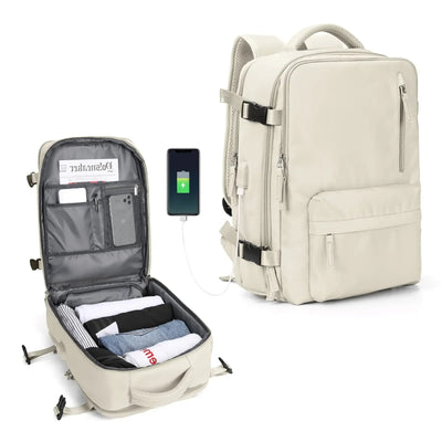 Women's Multifunctional Travel Backpack for Airplane and Luggage