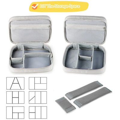 Waterproof Double-Layer Travel Organizer for Electronics and Cables