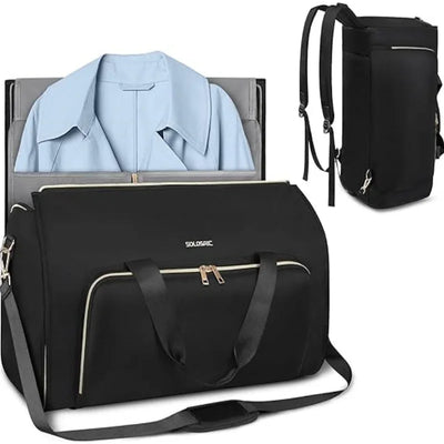Folding Travel Suit Bag Hanging Clothing Organizer Crossbody Backpack