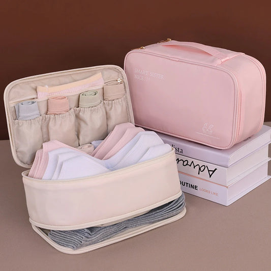 Double Layer Travel Storage Bag for Underwear Socks and Pantyhose