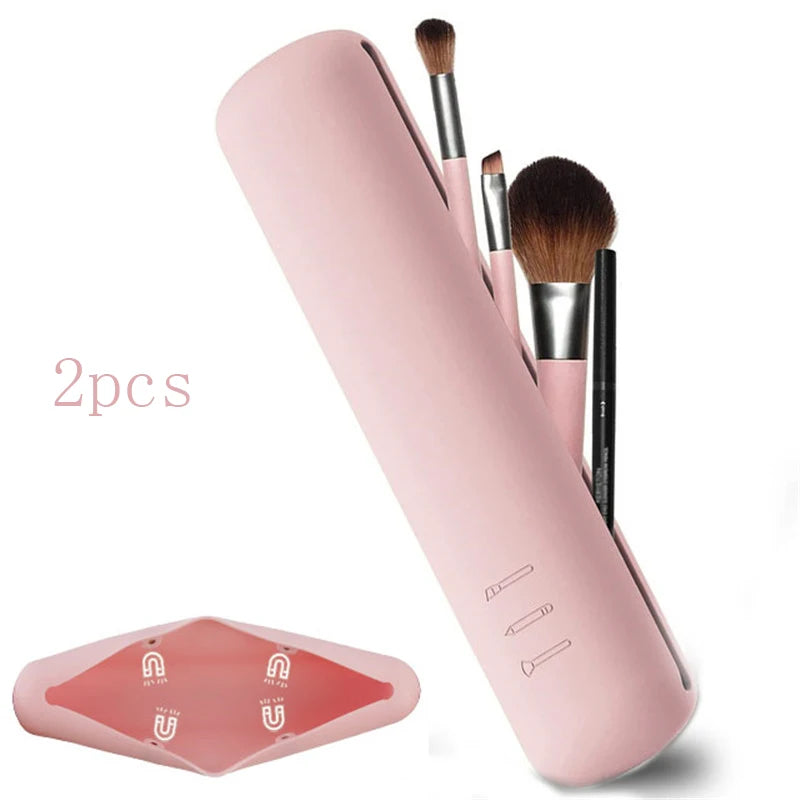 Magnetic Travel Makeup Brush Storage Bag Waterproof and Compact