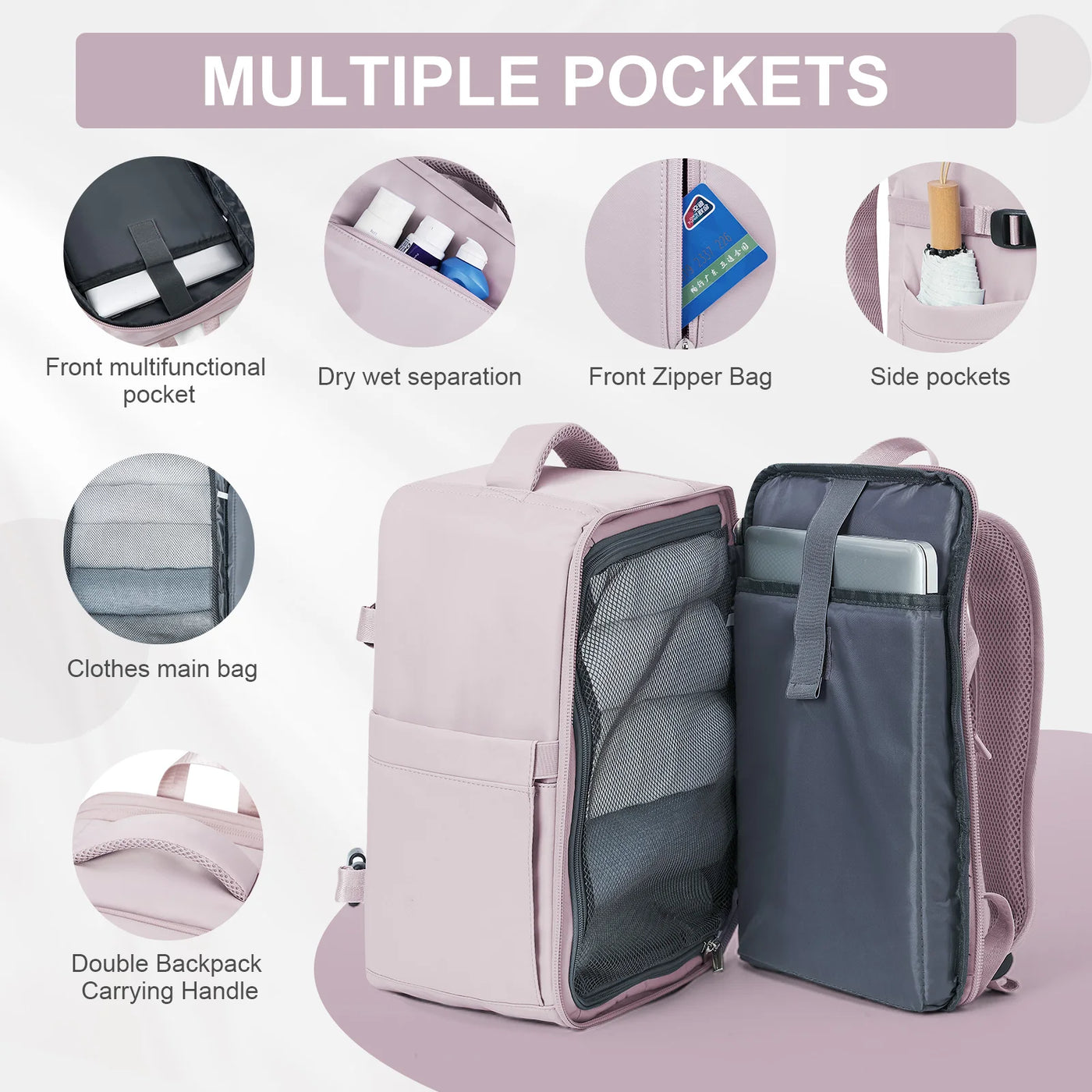Lightweight Carry-On Backpack for Business and Leisure Travel