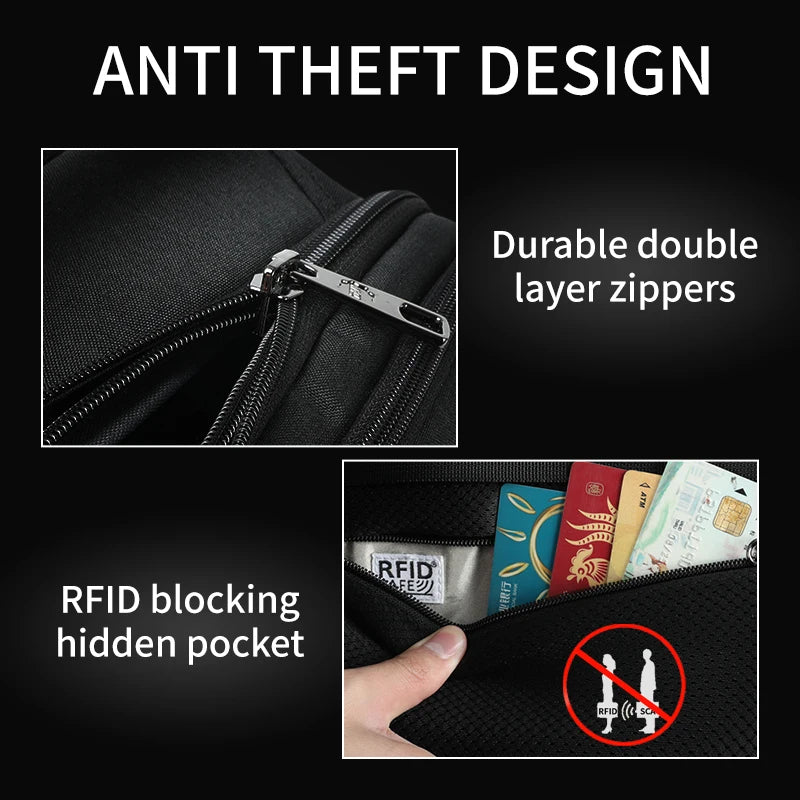 Men’s Expandable Laptop Backpack 15.6-19 Inch with RFID Protection