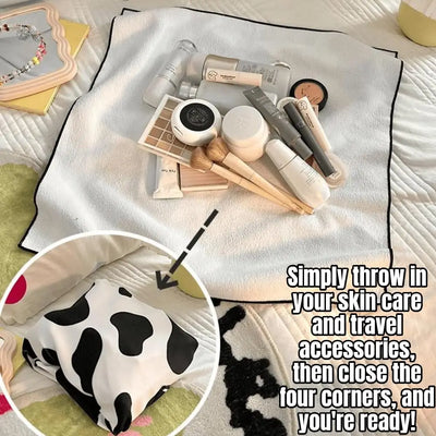 Magic Self-Adhesive Lay Flat Makeup Bag Portable Travel Organizer