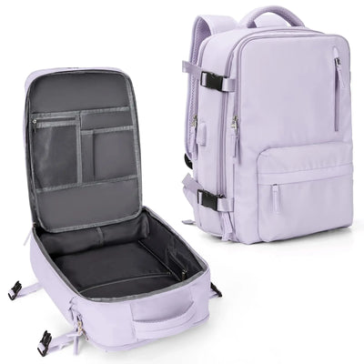 Women's Multifunctional Travel Backpack for Airplane and Luggage