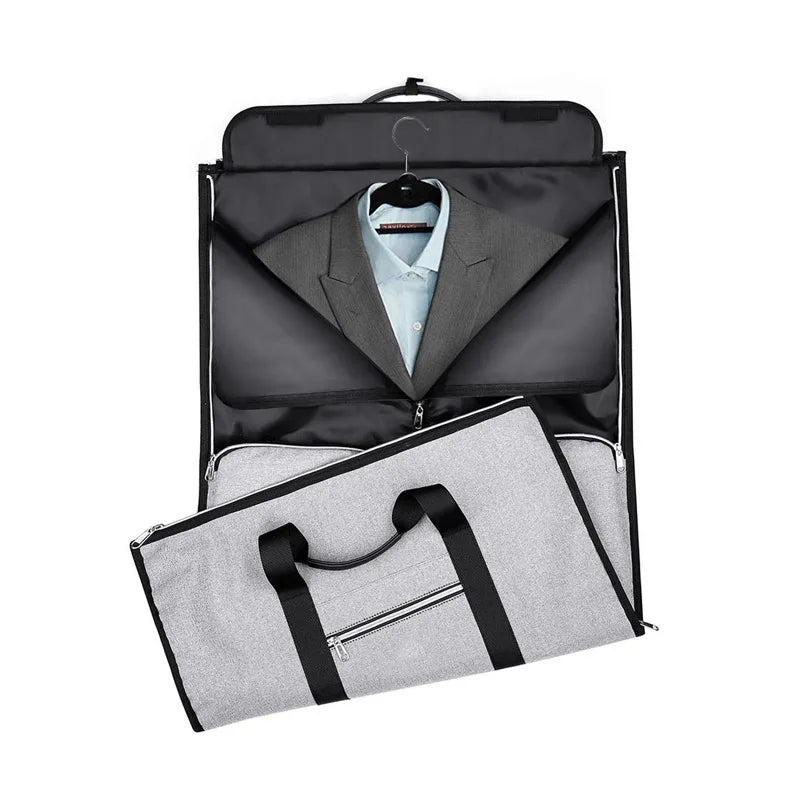 Men's Garment Bag Travel Duffel with Shoulder Strap and Luggage Storage