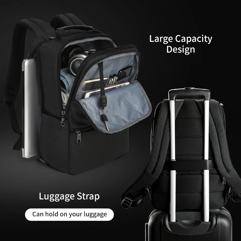 Men’s Expandable Laptop Backpack 15.6-19 Inch with RFID Protection