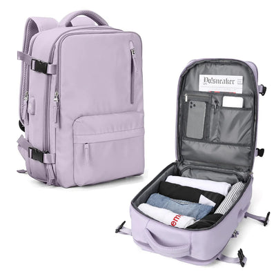 Women's Multifunctional Travel Backpack for Airplane and Luggage