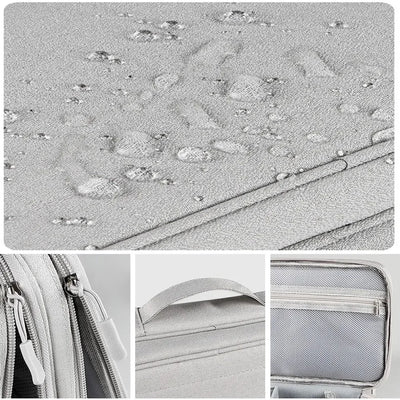 Waterproof Double-Layer Travel Organizer for Electronics and Cables