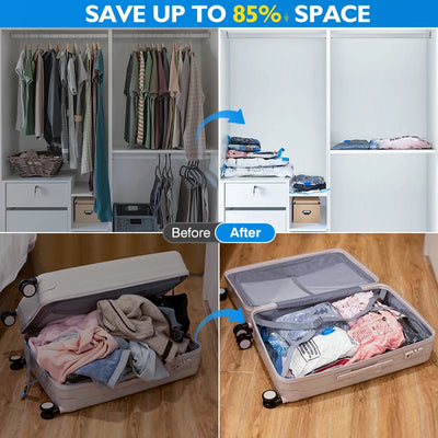 Vacuum Storage Bags 8-18Pc Space Saver with Rechargeable Air Pump