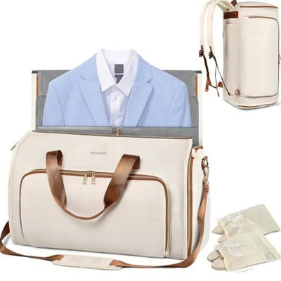 Folding Travel Suit Bag Hanging Clothing Organizer Crossbody Backpack
